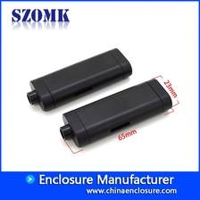 Cina customized black line junction enclosure electronic pcb housing size 65*23*12mm produttore