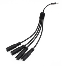 China 3-adrige 3,5-mm-Kopfhörer-Stereo-Audio-Y-Splitterbuchse 1 Stecker auf 4 Buchsenkabel Hersteller