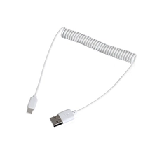 China 4 adern 24 AWG 26 AWG weiß pvc pur USB c Lade- und Daten-Spiralkabel Hersteller
