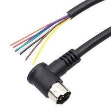 China 90-Grad-Winkelstück S-Anschluss Verlängerungskabel S Video-Video-Kabel Mini-Din-Audio-Video-Kabel mit rechtwinkligem Kern Hersteller