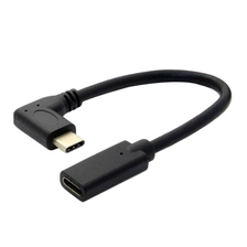 Cina Colore nero usb 3.1 tipo c Cavo di prolunga usb c maschio ad angolo retto produttore