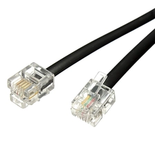 China Cat3 4 core yellow green red black 4p4c 6p4c gold-plating plug telephone cord cable manufacturer
