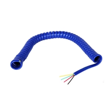 China Benutzerdefinierte Cat3 RJ9 RJ11 RJ12 Modularstecker 4-adriges 6-adriges Curve-Telefonhörer-Verlängerungskabel Hersteller