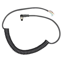 China M8 6-poliger Stecker rechtwinklig 90 Grad A-Code PVC-PUR-PU-Mantel Spiralkabel 2 Meter Hersteller