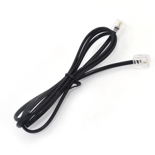 China RJ11 2 core 6p2c pp core pvc jacket straight  flat telephone cable black 1 M 2 M manufacturer
