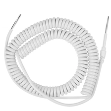 China Weißes 8-adriges Kupfer-Spiralkabel mit 24 AWG und Zugentlastung, Reichweite 5 m Hersteller
