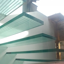 China Assoalho de vidro high-end 8 + 15 + 8mm deslizamento de vidro laminado resistente da segurança fabricante China fabricante