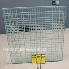 中国 10mm do u ble side fl uテッドフロストガラス、10mmフロストリブ付きfl u tedガラス、10mm両面fl u tedトイレの仕切り用のリードガラス メーカー