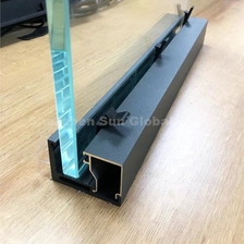 China 10mm tempered glass office partition wall, 10mm toughened glass aluminium u channel room dividers, aluminium u channe glass partition wall system manufacturer