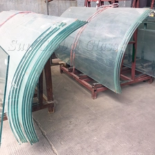 الصين 11.52mm منحني الترا مغلفة الزجاج المقسى ، 5MM + 1.52mm + 5MM منحني PVB زجاج مغلف ، 5.5.4 منحني منخفض الحديد مغلفة الزجاج الصانع