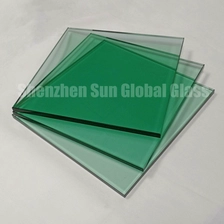 China 11.52mm light green  tempered laminated glass, 55.4 F green ESG VSG, 5mm+1.52 interlayer+5mm French green toughened laminated glass manufacturer