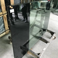 China 21.52mm laminated glass with bottom silk screen print, 1010.4 silk screen printing glass,10mm+10mm ceramic fritted glass manufacturer