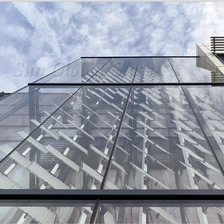China 6mm+6mm Extra clear toughened insulated glass facade,6mm+9A+6mm double glazing curtain wall,21mm ultra clear tempered insulated facade manufacturer