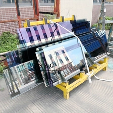 中国 6mm、8mm、10mmフォードブルー強化ガラス窓、強化されたライトブルーガラス窓、安全ESGガラス窓サプライヤー メーカー