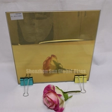 Cina PPlier u in vetro temperato riflettente oro 6mm, vetro riflettente temperato termoregolatore, pannello in vetro temperato riflettente in porcellana. produttore