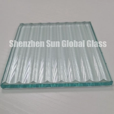 Cina Vetro scanalato temperato trasparente da 8 mm, vetro rigato temperato trasparente da 8 mm, vetro decorativo ESG strutturato a lamelle da 1/3 di pollice produttore