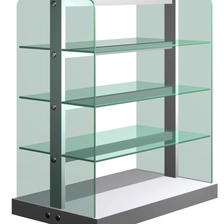 الصين 8mm tempered glass for glass shelves, tempered glass shelves manufacturer, glass panels for shelves الصانع