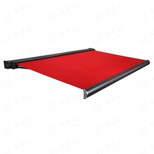 China electric full cassette retractable awning, full cassette folding arm awning canopy, automatic motorized retractable patio awning manufacturer