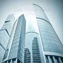 China 17.52 mm Low Iron Tempered laminated glass facade, 884 ultra clear tempered laminated glass curtain wall , 8 + 8 tempered glass building wall manufacturer