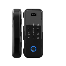 China Fechadura de porta de vidro sem moldura com teclado de controle remoto com senha de cartão RF fabricante