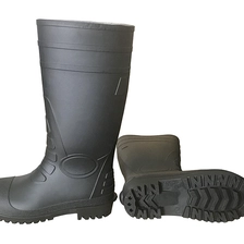 China 108-3 best-seller botas de chuva de dedo de aço preto fabricante