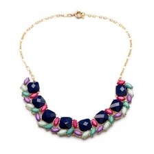 الصين 2014 wholesale fashion acrylic bead jewelry bib necklace STN012 الصانع