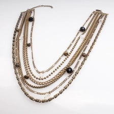 الصين Antique Gold Multi Type Layered Chains Necklace الصانع
