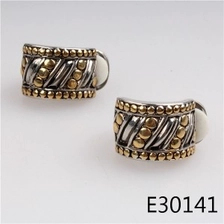 الصين Clip on small gold 925 sterling silver earrings designs E30141 الصانع