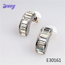 الصين Crystal elements rhinestone cheap moon earrings E30161 الصانع