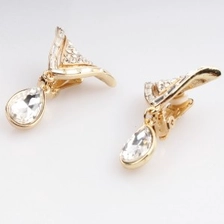 الصين Crystal fashion zircon stud earrings designs clip on earrings E30086 الصانع