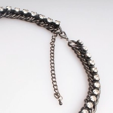 中国 Fashion Black Cupchain Diamond Crystal Necklace N90012 メーカー