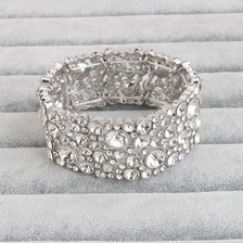 الصين Fashion Elastic String Bangles Crystal Rhinestones Bangles and Bracelets For Wedding Women Jewelry الصانع