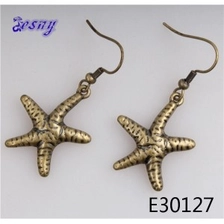 الصين Fashion for 1 dollar starfish jhumka gold plated earrings designs E30127 الصانع