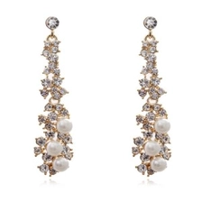 China Fashion high-end Europe and the United States T stage show ear jewelry long drop earrings fashion designer earrings manufacturer
