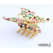 الصين Korean fashion hair accessories colorful plastic gold hairpin H50012 الصانع