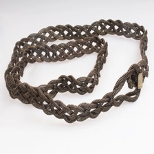الصين Men knit braided elastic stretch tribal wide metal belt BT60075 الصانع