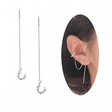 الصين New Arrive Wave Cuff Chain Earrings Wrap Tassel Earrings for Women Perfect Valentine's Day Gifts الصانع