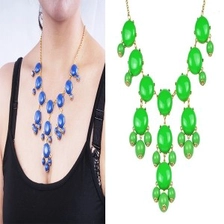الصين Resin Fresh Color Bubble Beaded Necklace N90013 الصانع