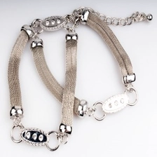 الصين Silver plated crystal studded metal chain waist belt BT60036 الصانع