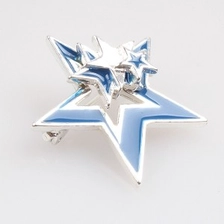 الصين Sparayed star shape jewelry silver handmade korean brooch P80011 الصانع