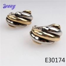 الصين Stainless steel silver gold stud funny earrings earring E30174 الصانع