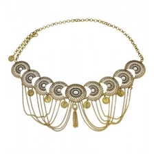China Woman Adjustable Waist Chain Body Jewelry Chain Hollow Carving Coin Tassel Body Chain manufacturer