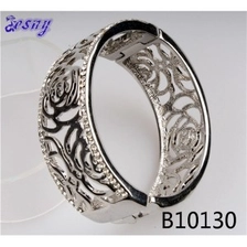 الصين antique silver bangle flower copper magnetic bracelet B10130 الصانع