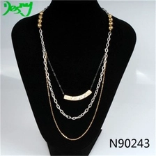 الصين beaded jewelry cheap thin metal chain costume jewelry N90243 الصانع