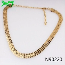الصين chunky necklace bling bling wholesale saudi gold jewelry N90220 الصانع