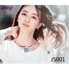 الصين crystal charm bracelet pendant necklace jewelry set JS001 الصانع