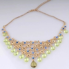 الصين diamond tennis water drop free seed bead necklace N90090 الصانع
