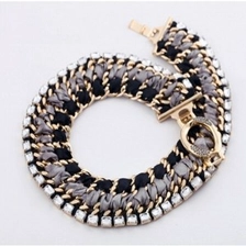 中国 fake gold jewelry acrylic chain link costume necklace N90230 メーカー