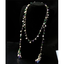 الصين fashion handmade long hipanema beaded costume necklace STN009 الصانع