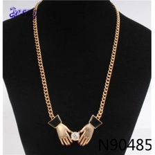 الصين fashion jewelry hand of fatima zircon choker necklace N90485 الصانع